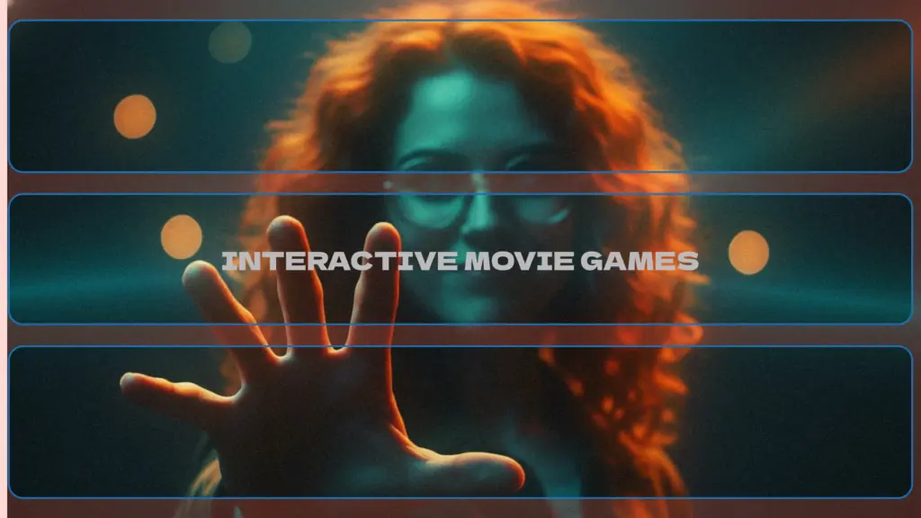 A phone held in the dark, mid-scene, a choice prompt glowing over a live-action film